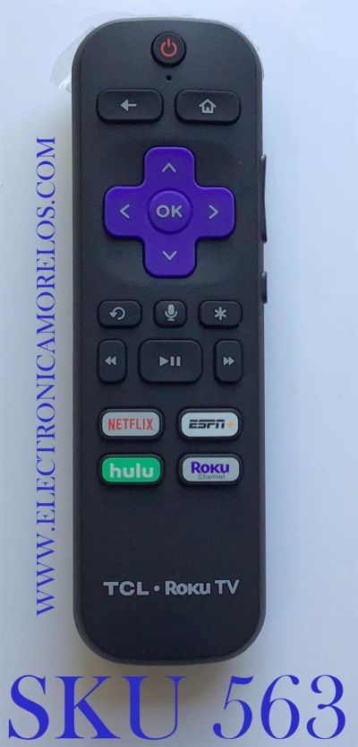 CONTROL REMOTO ORIGINAL TCL NUEVO CON COMANDO DE VOZ PARA SMART TV TCL / RC-AL5 / TC2-RCB14 / MODELO 55R617 / 65R617